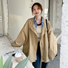 卡其色立领短款风衣外套女2023春秋韩版小个子工装风休闲夹克
