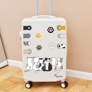 行李箱贴纸全贴整张行李箱，贴纸防水不留胶，大号旅行箱贴纸大号猫猫