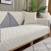 新沙发垫纯棉四季通用布艺坐垫简约现代时尚防滑北欧实木客厅