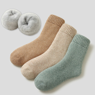 冬季加厚羊毛袜子男女安哥拉兔，羊毛袜加厚保暖毛圈，袜保暖毛巾袜子