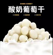 新疆酸奶葡萄干300g罐零食小吃牛奶提子豆夹心奶豆无添加夹心饼干