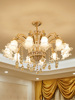 欧式客厅吊灯现代简约轻奢餐厅卧室主，灯朝下简欧大厅水晶灯具