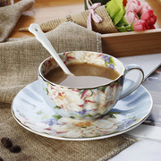 创意陶瓷咖啡杯 欧式金边骨瓷咖啡杯碟 英式下午茶杯婚庆赠送