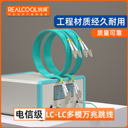 电信级lc-lc千兆多模om3光纤跳线小方3米51020双芯lc尾纤，50125lc转lc-sc-fc-st两芯光钎线双工机房布线