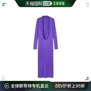 香港直邮versace23ss垂褶领连衣裙，women