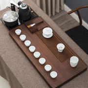 茶盘实木家用整块黑檀花梨木质茶台简易大小电木排水茶海茶具套装