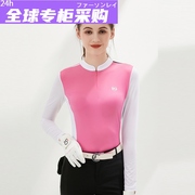 日本fs高尔f服装女冰丝，长袖立领恤户外防晒运动冰袖上衣韩版修