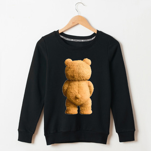 小女孩TED泰迪熊衣服恶搞熊麻吉贱熊圆领衣服中大童卫衣童装长袖