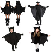 万圣节蝙蝠装亲子装，表演服蝙蝠侠连体衣动物，角色扮演连体服吸血鬼