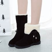 2022冬季韩版雪地靴女鞋短筒加绒保暖平底平跟学生靴子女棉鞋