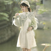 秋冬季女装新中式套装汉服中国风日常外套连衣裙两件套裙