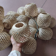 竹编灯笼手提古风，拍摄道具中式手工编制作织麻绳竹子禅意