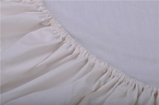 全棉圆床床笠棉圆形床单床罩宾馆酒店床垫保护套色2米2.2白色