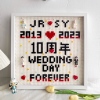 diy积木周年相框送男朋友情侣结婚纪念日，惊喜生日求订婚礼物创意