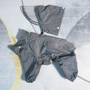 狗爸自制新深色系~小狗雨衣小型犬雨披四脚全包防水冲锋衣