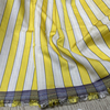 大牌进口白色黄色舒适横条纹高支粘纤天丝色织衬衫面料设计师布料