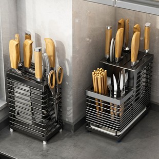 304不锈钢厨房架置物架，家用台面放菜具，筷子壁挂式座收纳架