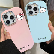 卡通帕恰狗可爱Kitty猫咪适用苹果15promax手机壳iphone14情侣13硅胶软壳12高级感小众ins防摔全包少女11