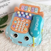婴儿童玩具电话机仿真座机男宝宝音乐多功能益智早教可咬手机女孩