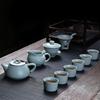 汝窑茶具套装整套功夫茶具茶壶茶杯盖碗开片可养仿宋汝瓷陶瓷