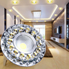 水晶射灯嵌入式彩色筒灯 三色LED客厅餐厅卧室欧式洞灯牛眼灯孔灯