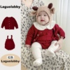 韩版婴儿外套手工毛球纯棉，毛衣针织开衫背带裤，套装女宝宝连体哈衣