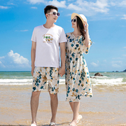 沙滩裙女海边度假情侣装夏装套装大码泰国旅游穿搭拍照服