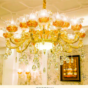 欧式水晶吊灯客厅奢华大气餐厅，卧室锌合金蜡烛大厅别墅复式楼灯具