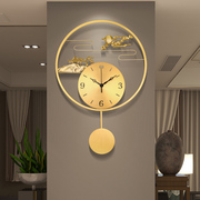 纯铜挂钟客厅装饰家用时尚，挂墙餐厅创意艺术，网红摆钟现代钟表中式