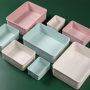 桌面收纳盒塑料长方形，整理盒防尘小号抽屉，置物盒子杂物分类储物盒
