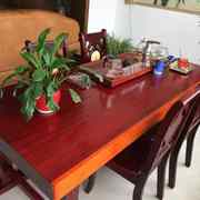 非洲红花梨大板茶桌，实木原木红木餐桌，办公会议桌2米1.8米