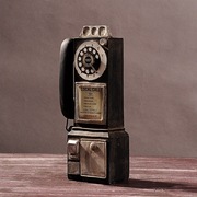 怀旧装饰复古旧音箱摄影酒吧家居桌面摆件做旧做脏工艺电话机357