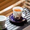 景德镇青花玲珑祭蓝色釉瓷龙凤对杯带盖过滤茶杯茶水分离陶瓷礼物