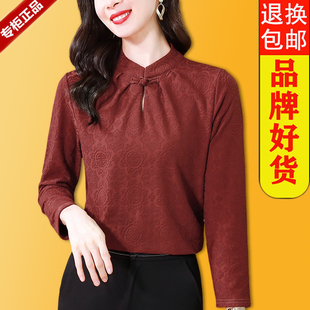 时尚纯色女士长袖上衣2023秋季民族风韩版小众设计感打底小衫