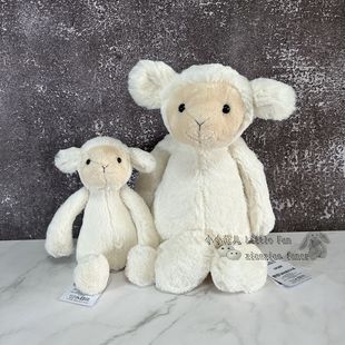  英国JELLYCAT 害羞小羊羔 茸毛小羔羊 小白羊毛绒玩具