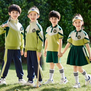 学院风棒球服校服，套装小学生秋冬装男女童班，服四件套幼儿园服