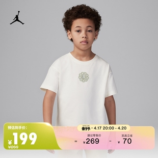 Jordan耐克乔丹男童幼童短袖上衣春季T恤运动纯棉HJ7989