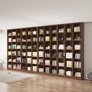 家用书柜置物柜高2米4自由组合书架置物架落地一体到顶整墙格子柜