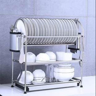 碗碟收纳架碗架沥水架304不锈钢，滴水架厨房置物架放碗盘碗架