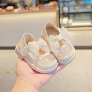 女宝宝凉鞋0一1-2岁小童公主镂空夏季婴儿鞋防滑软底透气学步鞋子