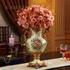欧式树脂花瓶奢华客厅家居饰品摆件复古高档大花瓶台面干花插套装
