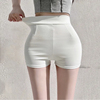 白色短裤女夏2023韩版高腰，紧身弹力包臀休闲裤性感外穿热裤黑
