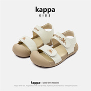 Kappa童鞋女童凉鞋运动防撞包头2024夏女孩软底儿童沙滩鞋子