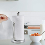 不锈钢平头弹簧纸巾座卫生间厨房餐巾座台式立式大卷纸巾架
