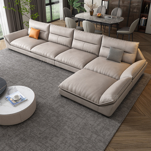 法莎蒂科技布沙发(布沙发)北欧现代客厅大小户型，创意贵妃转角组合乳胶沙发