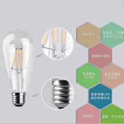 LED爱迪生灯泡E27复古暖黄光螺口仿钨丝灯丝LED创意灯泡艺术个性