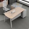 简约现代办公室老板桌子2米板式主管班台组合时尚北欧橡木色家具