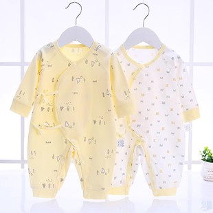 妙纬新生婴儿衣服纯棉宝宝连体衣满月和尚，服春装0一3月婴儿冬装