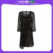 香港直邮ERMANNO SCERVINO 女士黑色长袖连衣裙 D412Q308OMY-9570