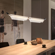 长条餐厅吧台吊灯现代简约设计师北欧极简创意一字亚克力餐桌灯具